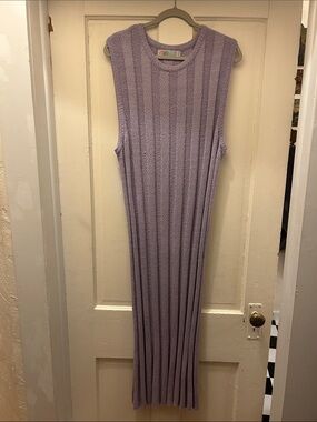 Free People Sleeveless Ribbed Maxi Dress - Lavender